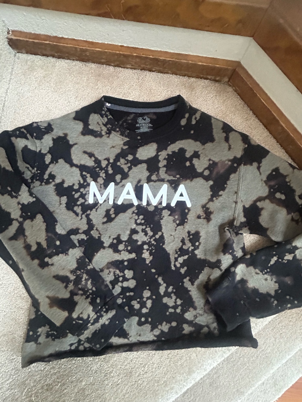 Fruit of the Loom MAMA Sweatshirt - Black & Olive